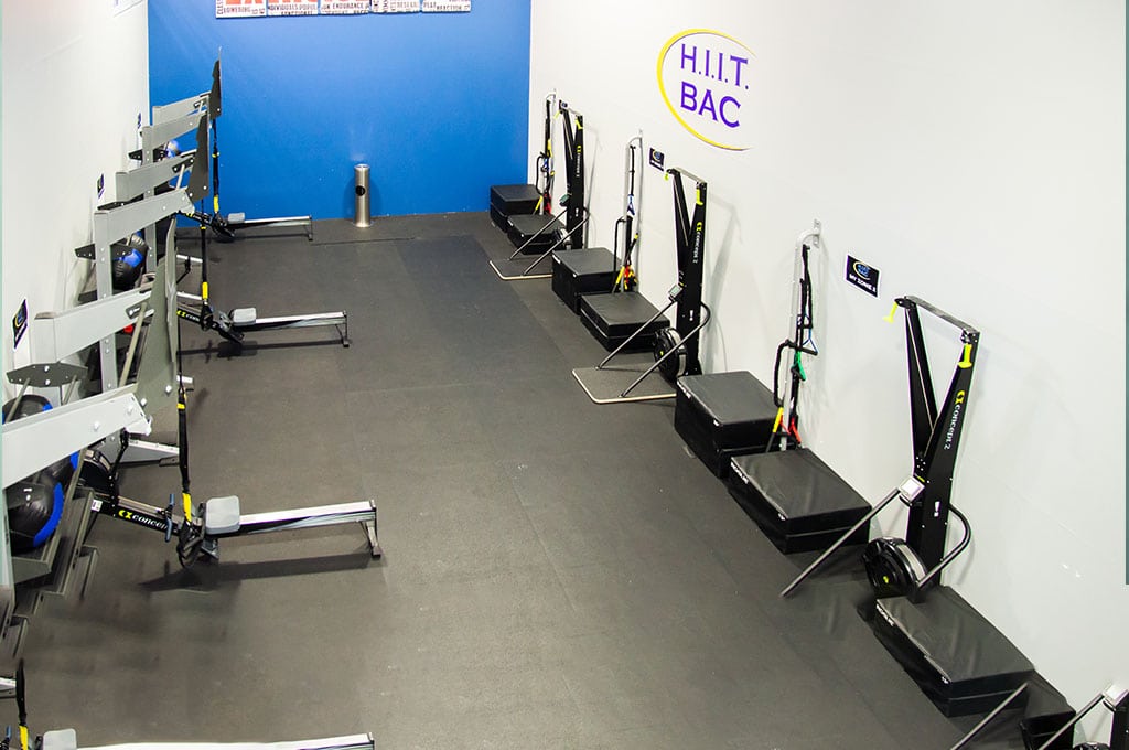 Beverly Athletic Center HIIT room with various circuit training equipment