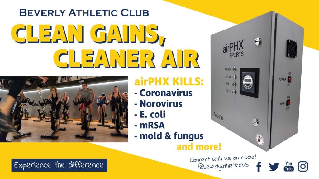 airPHx air cleaner at gym